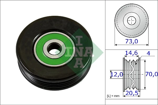Tensioner Pulley, V-ribbed belt